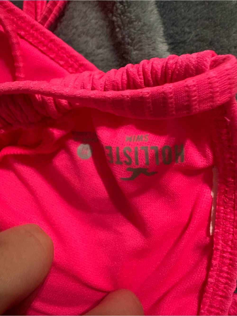 Hollister Neon Pink Ribbed Bikini Set Medium - Picture 3 of 3